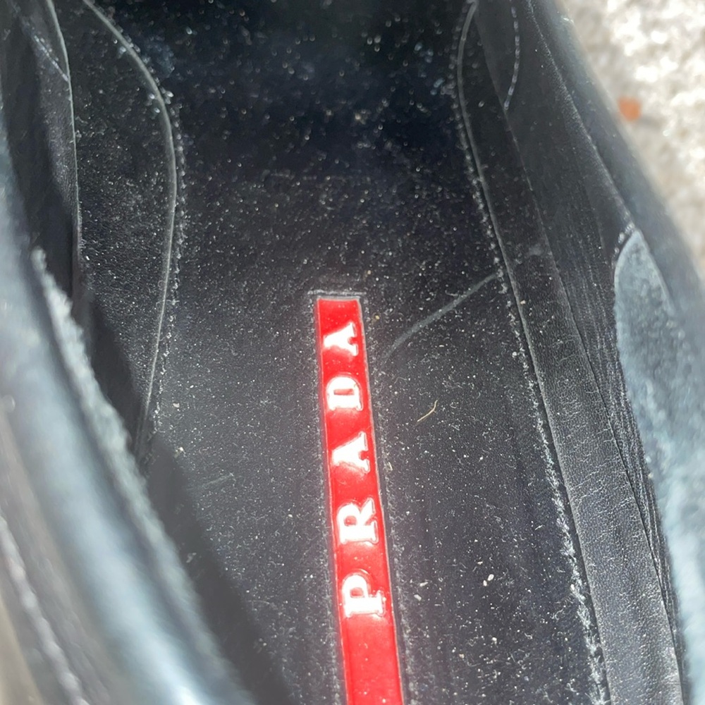 Prada Black Leather Slip-On Loafers - Picture 4 of 7